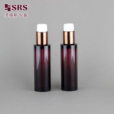 Mua 50ml Nhìn xuyên màu nâu Luxury Lotion Serum Pump chai PET cho mỹ phẩm online manufacture