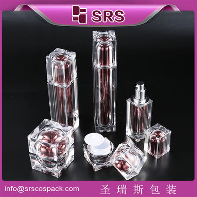 Mua Nhà sản xuất SRS bán buôn chai kem kem acrylic bằng nhựa hình vuông và bình kem online manufacture