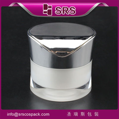 Mua bình màu trắng mờ với nắp bạc kem chăm sóc da bình trống online manufacture