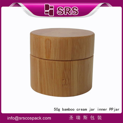 Mua SRS 50g cao cấp quả lọ bên ngoài bằng tre thật với bình bên trong PP cho kem mỹ phẩm online manufacture