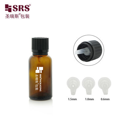 Mua G009 Thiết kế dễ thương TE CRC Mũi vít màu đen Amber Green chai thủy tinh trong suốt với nhựa chèn cho tinh dầu online manufacture