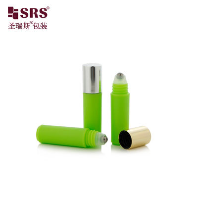 Mua Chai nhựa màu xanh lá cây mờ 2ml tùy chỉnh với nắp vặn nhôm In logo Mẫu chai lăn trên bao bì online manufacture