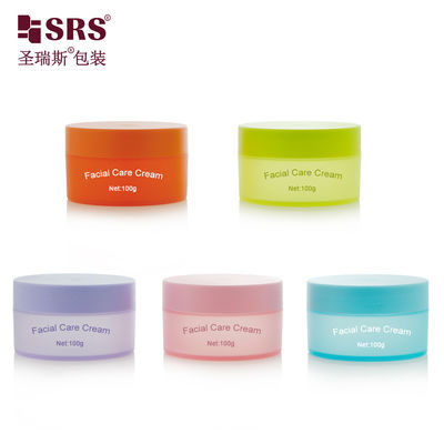 Mua SRSQ 100g PP PCR Injection Custom Color Matte In Mold Plastic Cream Jar Container For Facial Cream online manufacture
