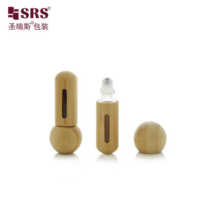 Mua BG-5ML Cute Mini Portable Round Bottom And Round Cap Bamboo Roller Steel Ball Bottle Cho Nước hoa tinh dầu online manufacture