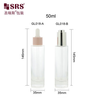 Mua GL018 50ml Xylanh hình tròn tường dày chai nhỏ giọt thủy tinh cho huyết thanh chăm sóc da online manufacture
