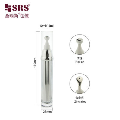 Mua AY009 10ml 15ml Chai lăn không khí acrylic kim loại bạc bóng tùy chỉnh cho kem dưỡng mắt, không rò rỉ online manufacture