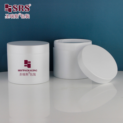 Khô Pearl trắng 400g Capacity lớn PP PCR Cosmetic Packaging Cream Frosted PP Jar