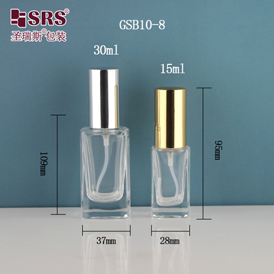 Quảng trường thanh lịch Dispenser Mờ tinh khiết Xác rửa tay sang trọng 15ml 30ml chai xịt thủy tinh