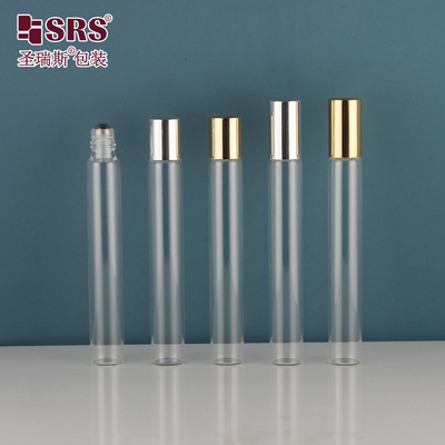 12ml chai nước hoa thủy tinh trong suốt rỗng chai dầu thiết yếu bóng cuộn