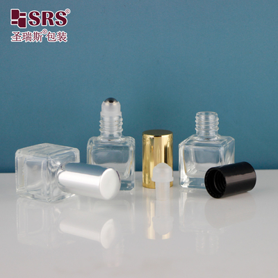 6ml nước hoa rỗng hình vuông thủy tinh thủy tinh kim loại xuyên suốt
