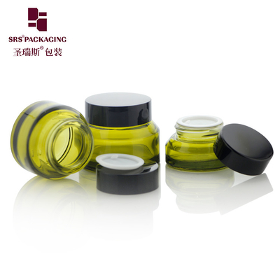 15ml 30ml 50ml Bao bì chăm sóc da trống Sơn Màu xanh Đơn vị thiết kế độc đáo Thùng kính mỹ phẩm 50g