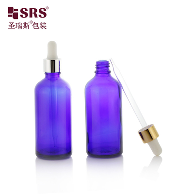 Nước hoa kích thước lớn vòng Boston hình dạng thủy tinh xanh chai nhỏ giọt 100ml