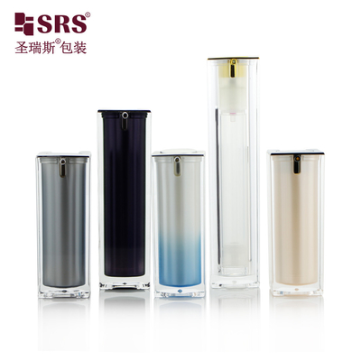 Chất lượng cao Acrylic nhựa chai kem rỗng chăm sóc da bình bơm không khí 15ml 30ml 50ml