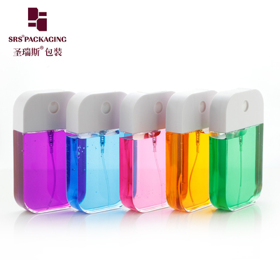 Nhập khẩu bán buôn Cỡ túi Transparent PETG Plastic Perfume Packaging Square Phone Mist Spray Bottle 50ml