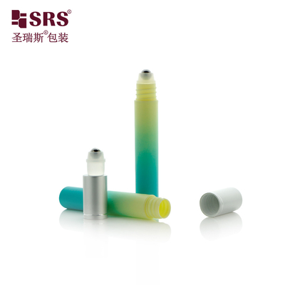 PP PCR Vật liệu thân thiện với môi trường Nhựa Bao bì mỹ phẩm Eye Gel Custom Gradient Color Roll-On Applicator Flask