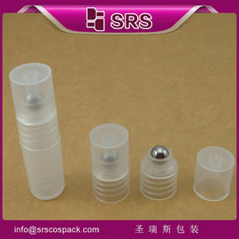SRS được sản xuất tại Trung Quốc 3ml cuộn đầy lại trên chai nhựa với nắp vít PP cho mẫu gel mắt