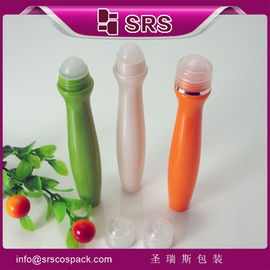 chất lượng cao SRS8447-15ml chai cuộn hình đặc biệt với quả cầu kim loại cho kem mắt