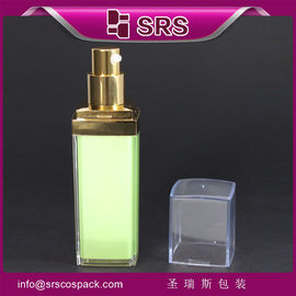 Shengruisi hình vuông trống không khí chai 15ml 30ml 50ml nhựa bình mỹ phẩm
