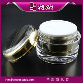 SRS bán buôn đồ nhựa tròn màu acrylic trần và thanh lịch cho mẫu không có kem mặt