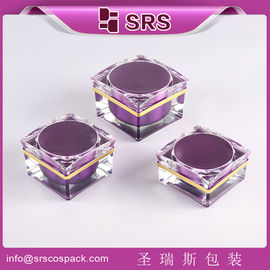 Shengruisi bao bì J052-15ml 30ml 50ml bình kem acrylic hình vuông