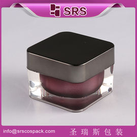 SRS Trung Quốc sang trọng hình vuông màu scrylic Sản phẩm chăm sóc da sử dụng và nhựa vật liệu cơ thể bình mỹ phẩm