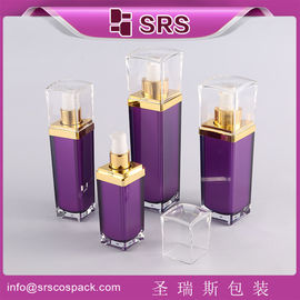 SRS Nhà sản xuất bán buôn acrylic hình vuông bình bơm trống với nắp trong suốt