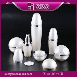 SRS bộ bao bì mỹ phẩm acrylic hình quả cầu trống bình kem và lọ kem cho skinca