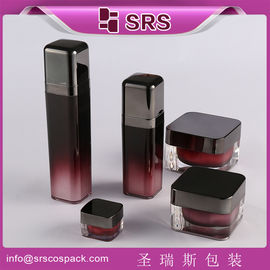 SRS miễn phí mẫu acrylic hình vuông bình kem và nhựa chai kem đặt bao bì mỹ phẩm