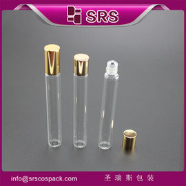 SRS chứa dầu thiết yếu trong suốt chai kính rỗng 10ml với cuộn trên loại niêm phong