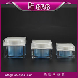 Vật liệu thẩm mỹ nhựa J053 30ml 50ml 80ml bình vuông mỹ phẩm
