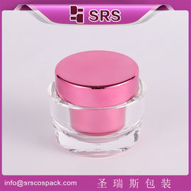 sản xuất bình acrylic 15ml 30ml 50ml bạc sang trọng với nắp