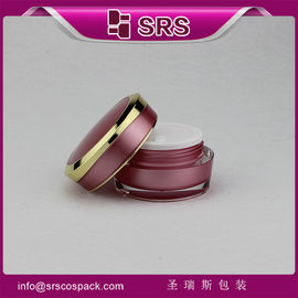 J031 bình kem màu hồng trống, bình nhựa hai tường 30g 50g