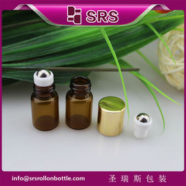 1ml 2ml bóng kim loại dễ thương chai thủy tinh,100% không rò rỉ mini kính cuộn trên chai