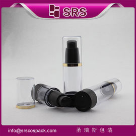 Nhà cung cấp chai mỹ phẩm 15ml 30ml 50ml bơm không khí màu đen 30ml