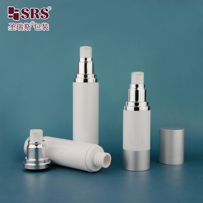 15ml 30ml 50ml kem mỹ phẩm sang trọng có thể lấp đầy lại huyết thanh tròn rỗng chai bơm không khí