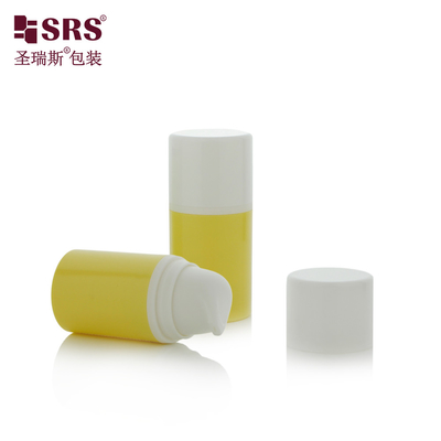 15ml 30ml Luxury White Glossy PP PCR Bơm kem dưỡng da thân thiện với môi trường chai không khí 50ml