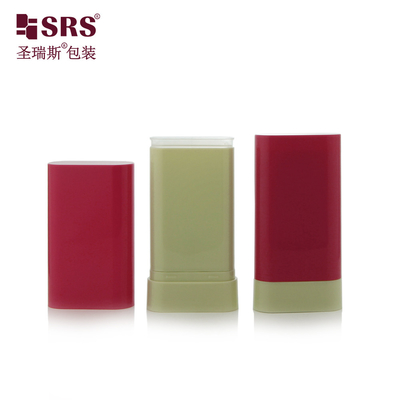 20g Hình hình hình bầu dục trống PP Stick Twist Up Personal Care Container bao bì chất khử mùi