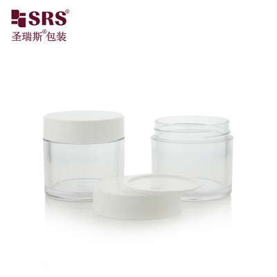 15g 30g 50g 70g 80g 100g hình tròn màu sắc tùy chỉnh hộp kem da PET bình với nắp nhựa
