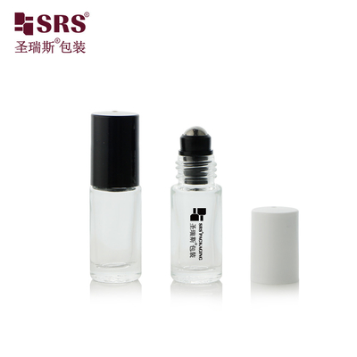 5ml Mini Cute Glass Roll On Bottle minh bạch với chai cuộn nắp nhôm cho tinh dầu thiết yếu