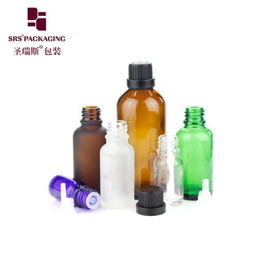5ml 10ml 15ml 20ml 30ml 50ml 100ml Rỗng Green Blue Amber Clear Glass Bottle With CRC Cap Child Proof Bottles Các loại thuốc có chất chống viêm