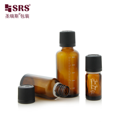 Loại vít tiêm màu đen chống trẻ em nắp thủy tinh chai tinh dầu thiết yếu 50ml