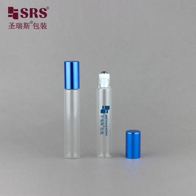 8ml Blue Aluminum Shiny Cap Glass Tube Clear Perfume Roll On Bottle 8ml Blue Aluminum Shiny Cap Glass Tube Clear Perfume Roll On Bottle