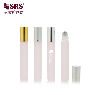 8ml Nhìn xuyên màu hồng bán minh bạch PP Plastic Eye Gel Roller Bottle Roll On