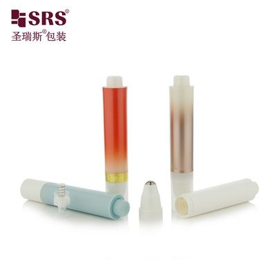 Mẫu kem thẩm mỹ rỗng PP PCR tròn không khí bơm kem mắt cuộn trên chai 10 ml