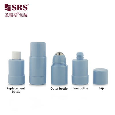 Bao bì mỹ phẩm rỗng Quả cuộn có thể thay thế PP PCR 50ml Roll On Bottle