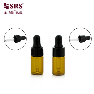 3ml 5ml nhỏ kích thước du lịch tinh dầu nhựa chai kính vai Dropper
