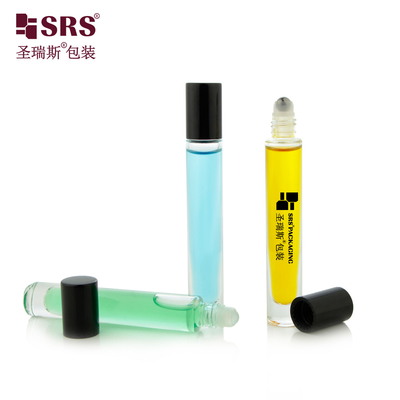10ml hình tròn kính rỗng đáy dày rõ ràng không rò rỉ chai cuộn dầu thiết yếu