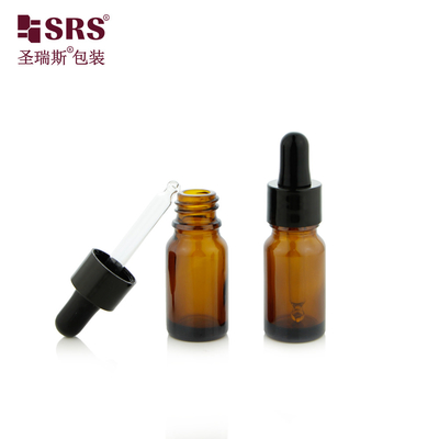 10ml 1/3 oz Sản phẩm rỗng Đưa nhanh Nhựa tinh dầu Amber chai nhỏ giọt