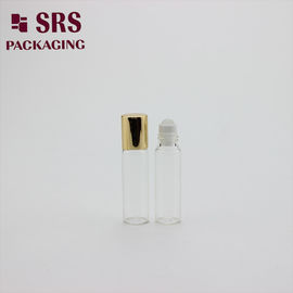 chai thủy tinh trong suốt 5ml với quả cầu thủy tinh và nắp nhôm trống cho dầu nước hoa