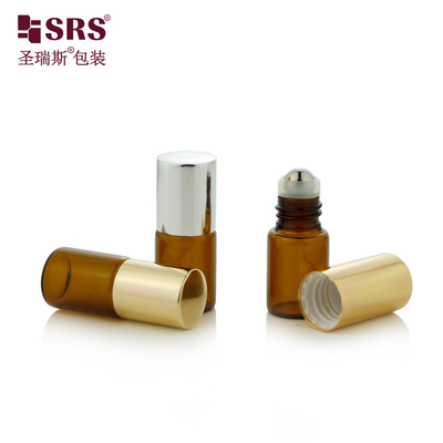 2ml Capacity Amber Cylindrical Glass Roller Perfume Bottle with Stock Samples No Leakage (Bất có rò rỉ)